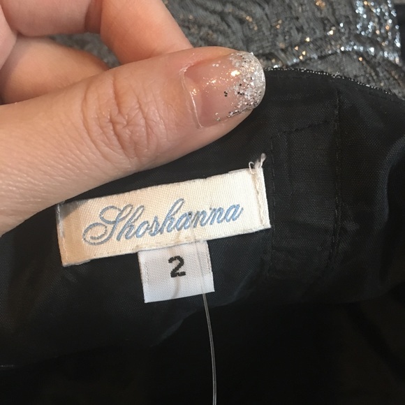 Shoshanna Silver Metallic Tube Top Size 2 - Picture 4 of 4